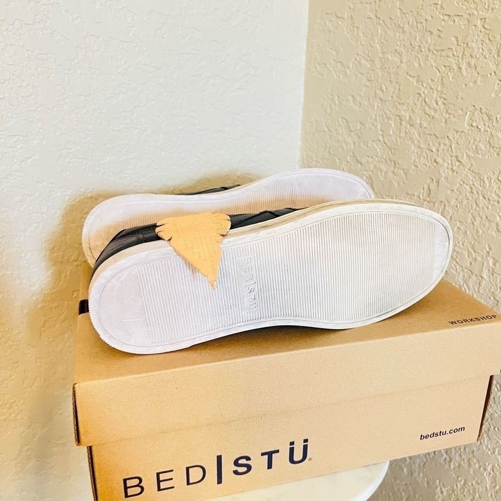 BED STU Men's Muller Leather Sneaker, Pre-Scuffed, Designer, Navy, Size 11.5 NWT - Picture 6 of 17